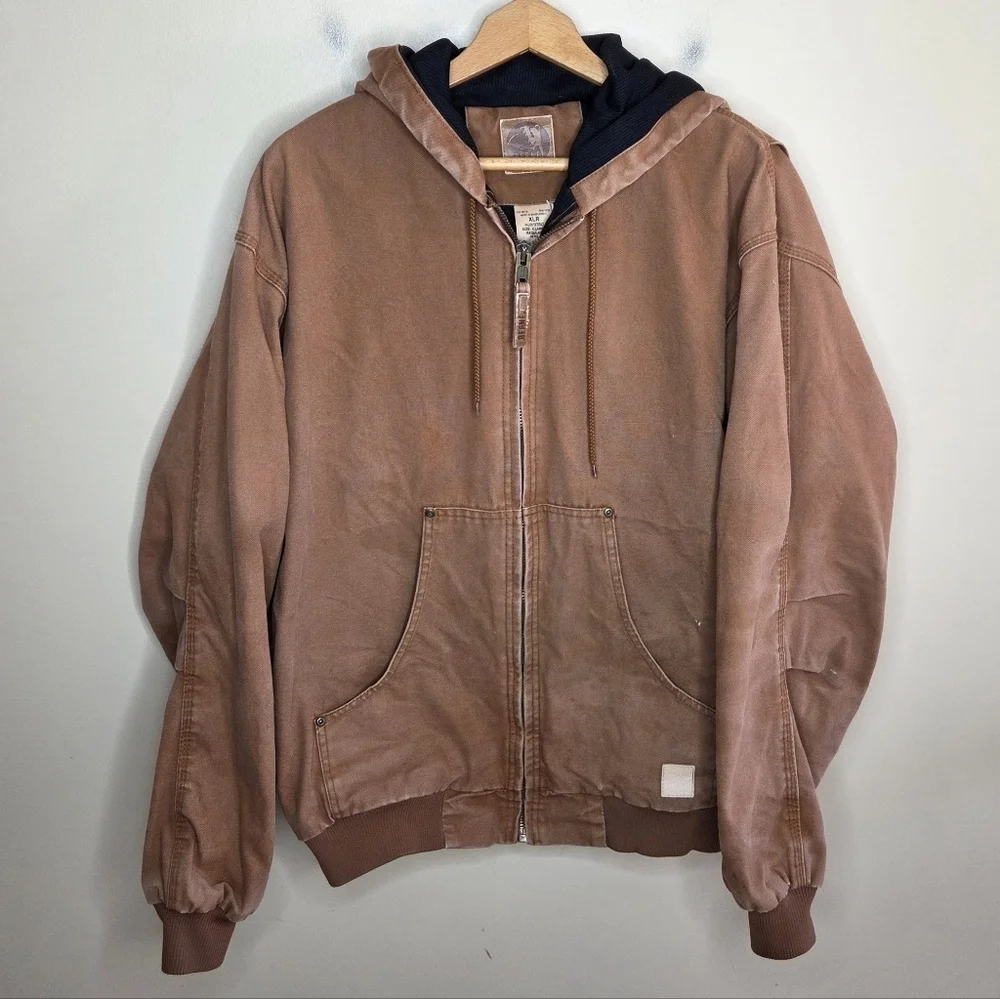Berne Brown 100% Cotton Canvas Duck Heavy Work Jacket Coat Size XL Regular